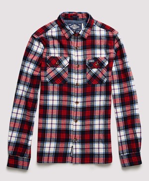 Superdry Classic Lumberjack Férfi Hosszú Ujjú Ing Fehér | CLTGN3907